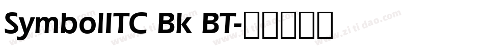 SymbolITC Bk BT字体转换
